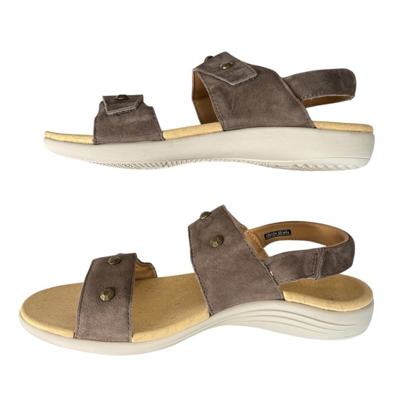 REVITALIGN Orthotic Terra Wedge Sandal Sz 9.5 Comfort Adjustable Slingback Brown - Picture 2 of 16